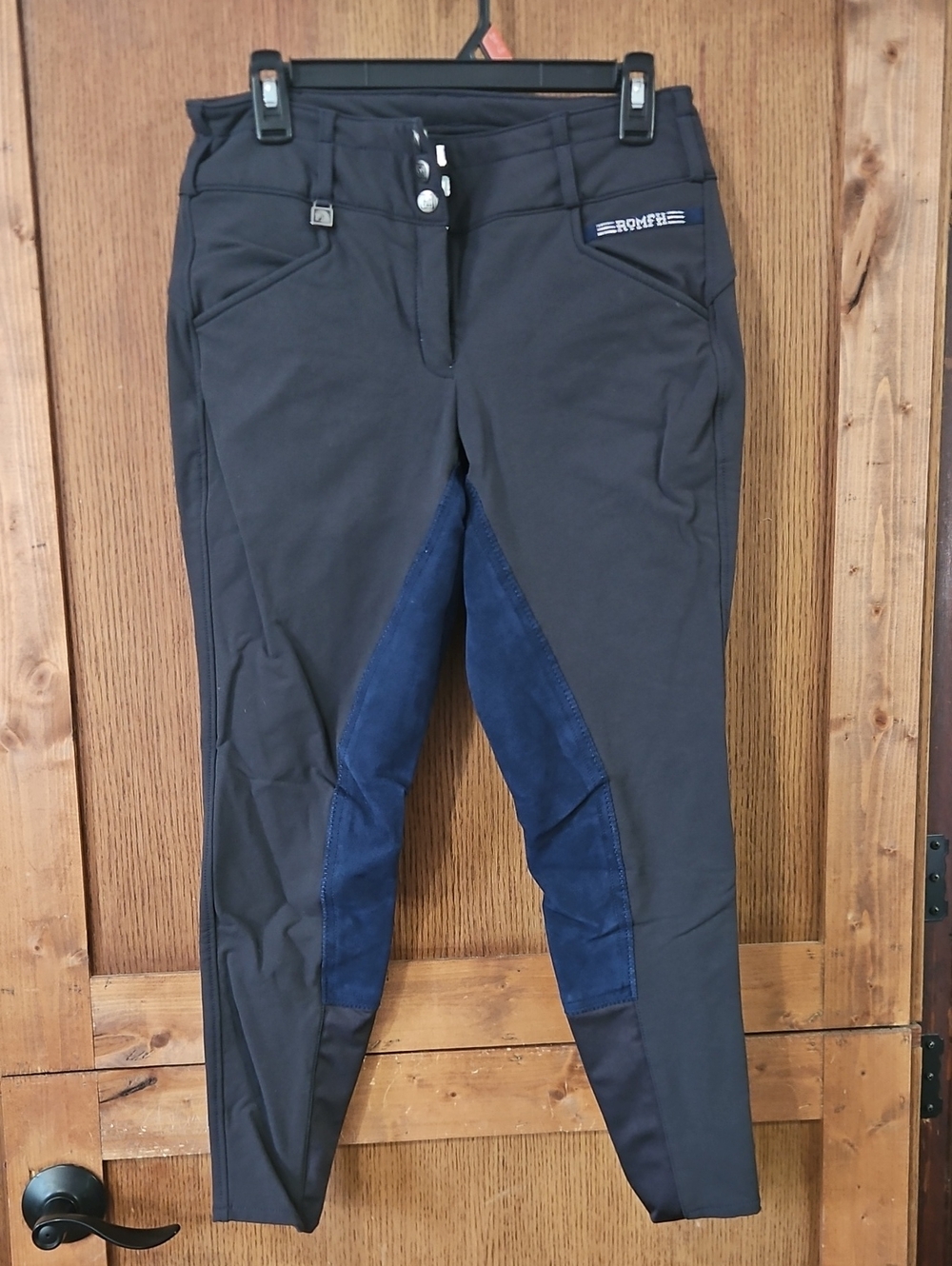 Navy And Grey Romfh Full Seat Breeches